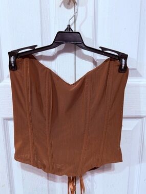 Strapless Brown Corset Top
